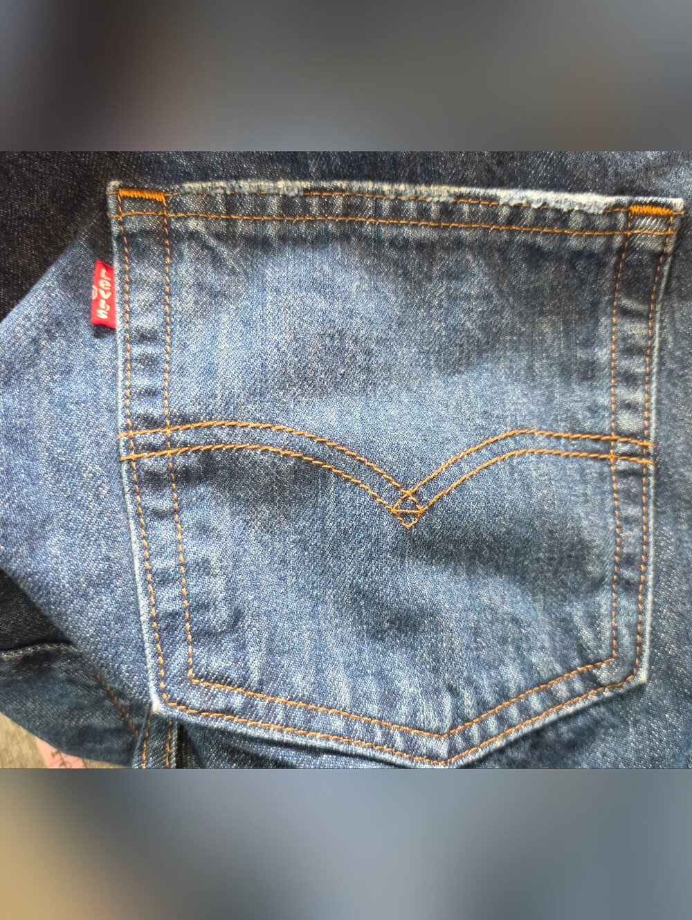 Levi's Vintage Cut Denim Overalls Womens L Med-Dark Wash Relaxed Straight Leg - Picture 13 of 16